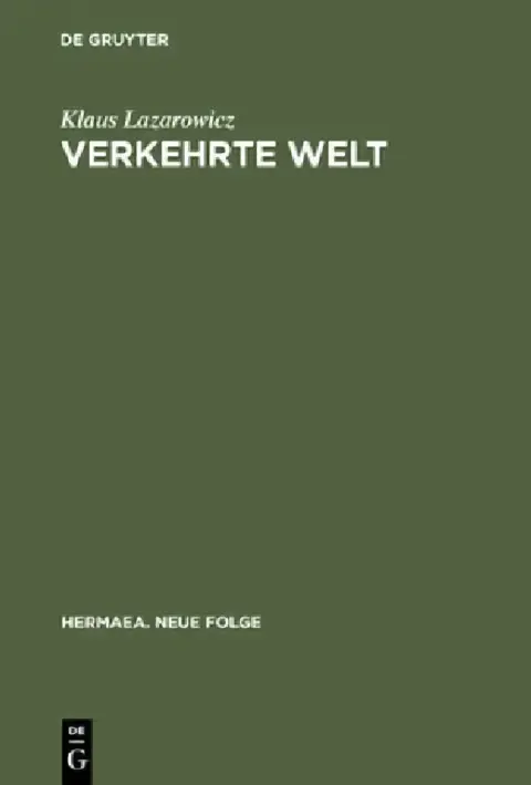 Cover of Verkehrte Welt