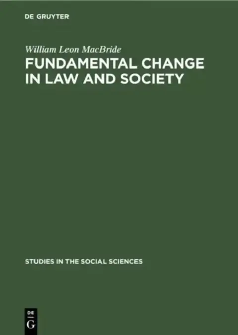 Cover of Fundamental Change in Law and Society
