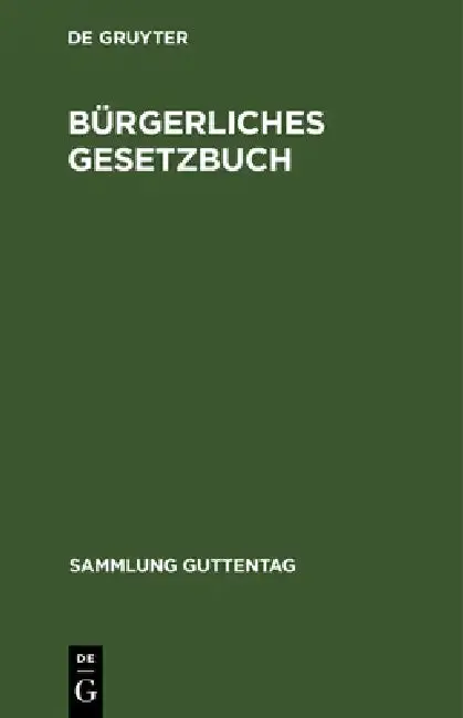 Cover of Bürgerliches Gesetzbuch