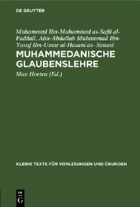 Cover of Muhammedanische Glaubenslehre