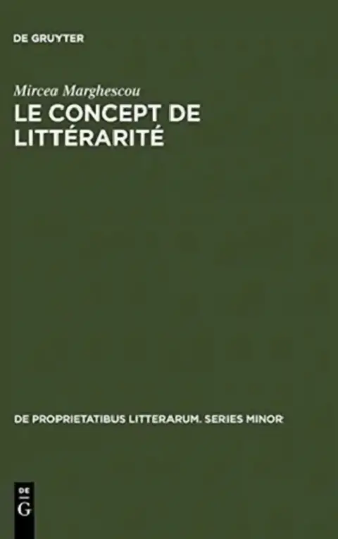 Cover of Le concept de littérarité