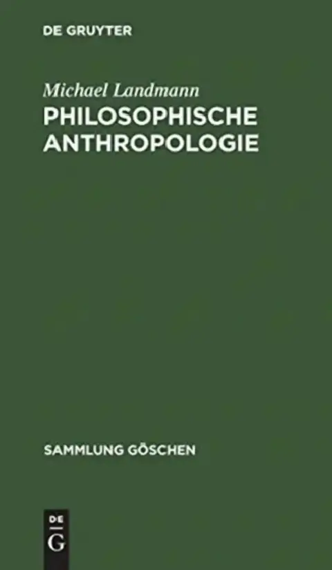 Cover of Philosophische Anthropologie