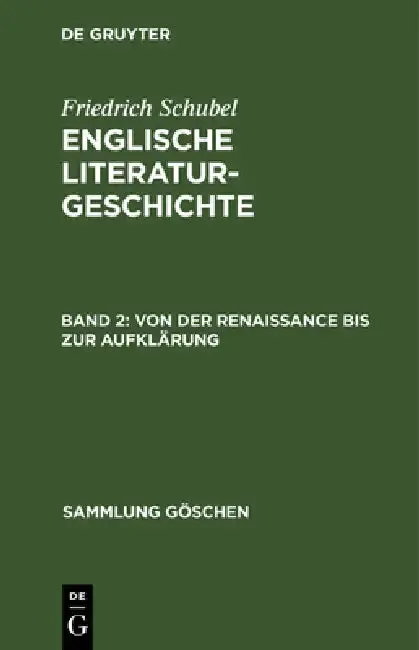Cover of Von Der Renaissance Bis Zur Aufklärung