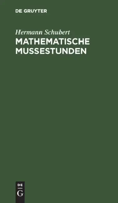 Cover of Mathematische Mußestunden