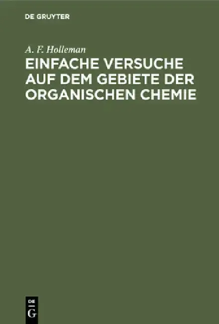 Cover of Einfache Versuche auf dem Gebiete der organischen Chemie