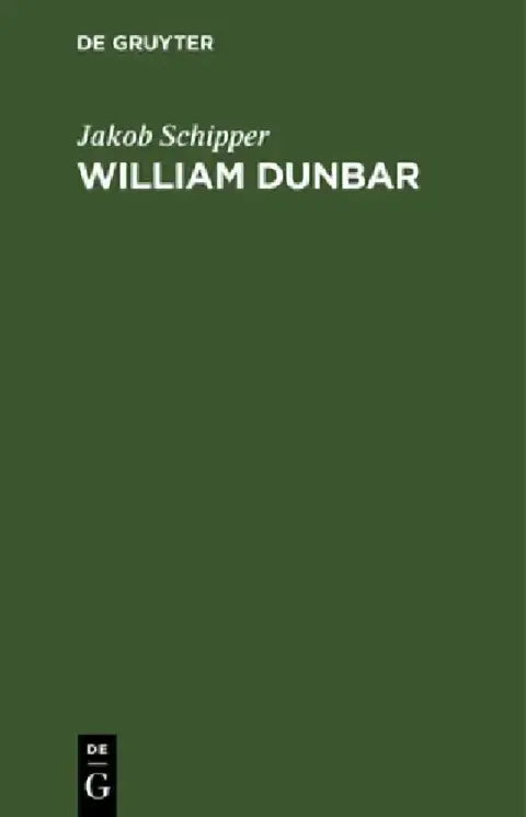 Cover of William Dunbar
