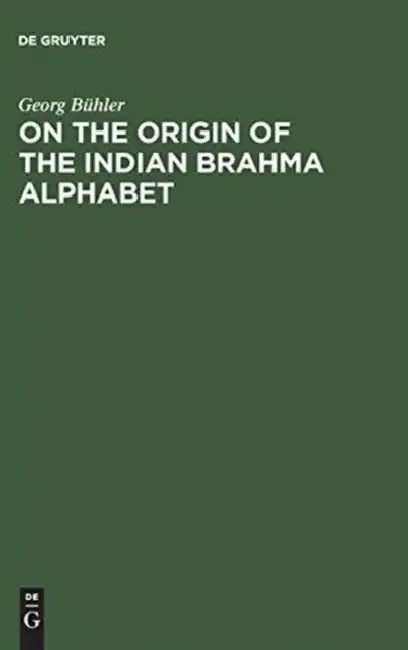 Cover of On the Origin of the Indian Brahma Alphabet