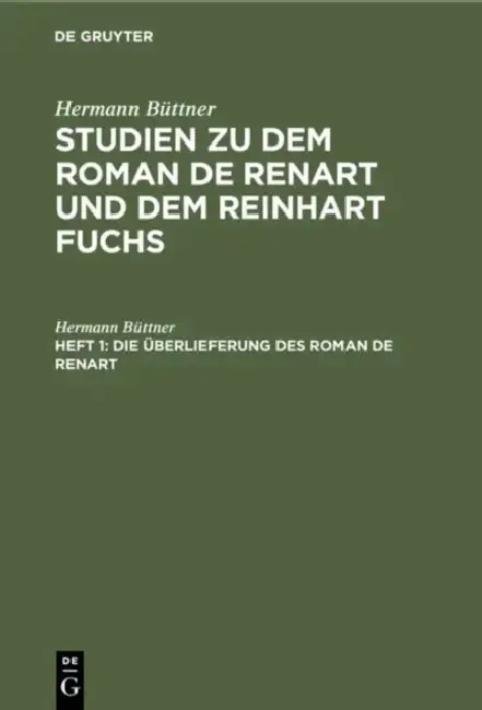 Cover of Die Überlieferung des Roman de Renart