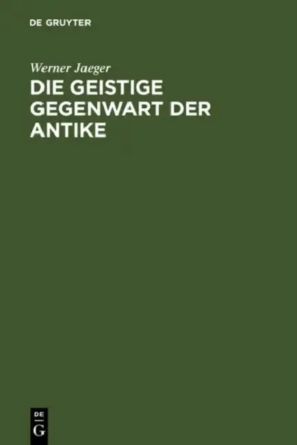 Cover of Die geistige Gegenwart der Antike