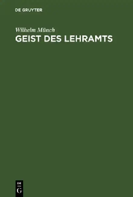 Cover of Geist des Lehramts