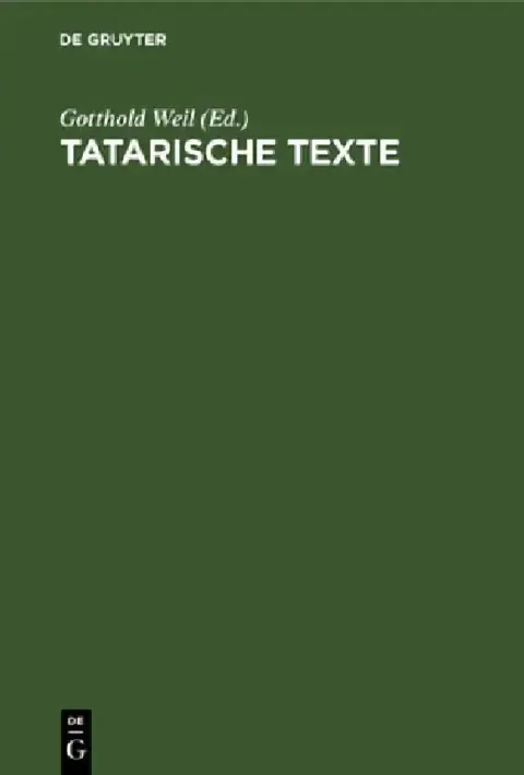 Cover of Tatarische Texte