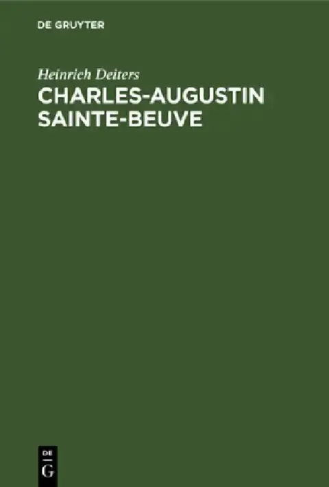 Cover of Charles-Augustin Sainte-Beuve