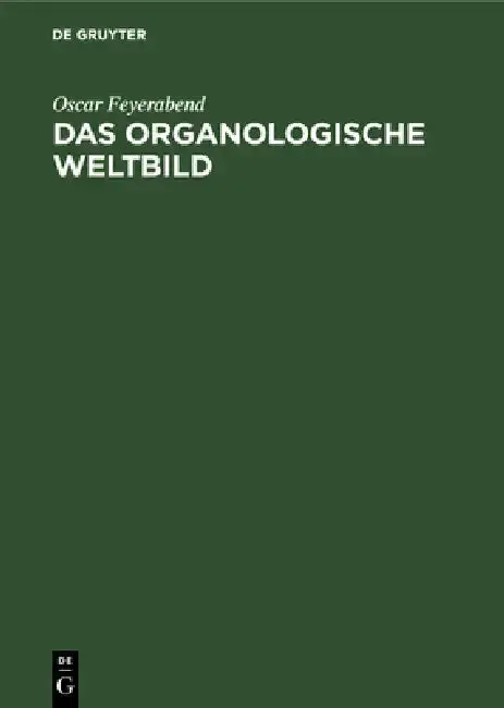 Cover of Das Organologische Weltbild