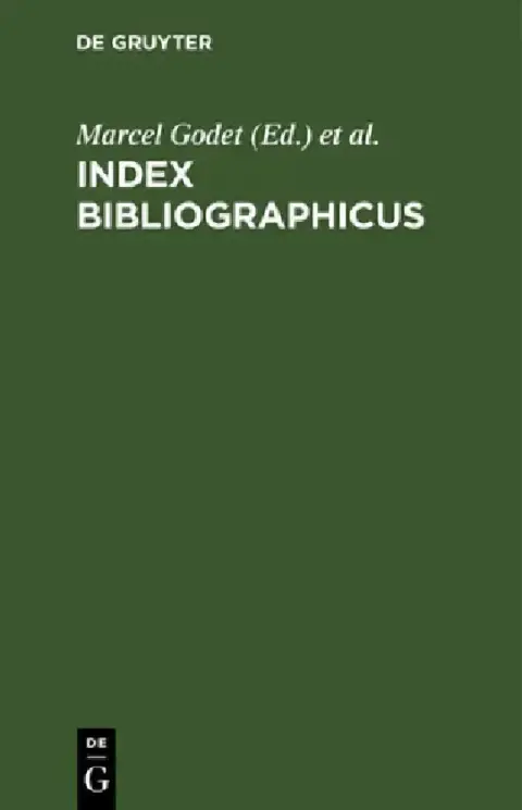 Cover of Index bibliographicus