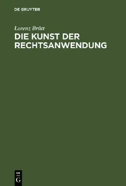 Cover of Die Kunst der Rechtsanwendung