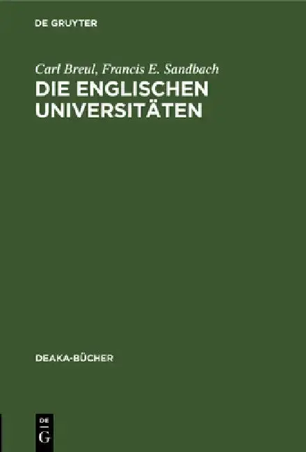 Cover of Die Englischen Universitäten