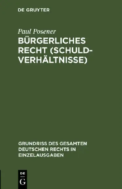 Cover of Bürgerliches Recht (Schuldverhältnisse)