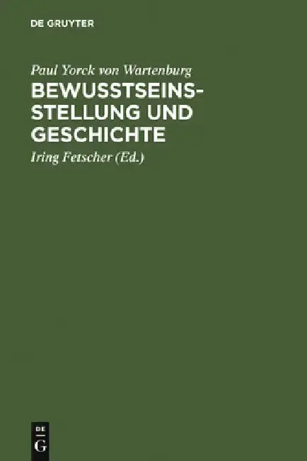 Cover of Bewusstseinsstellung und Geschichte