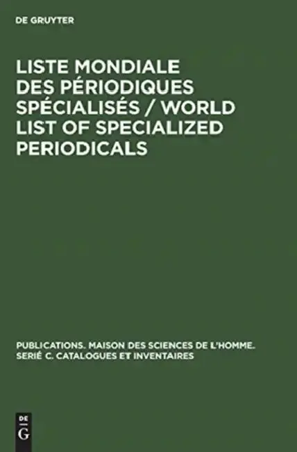 Cover of Liste mondiale des périodiques spécialisés / World list of specialized periodicals