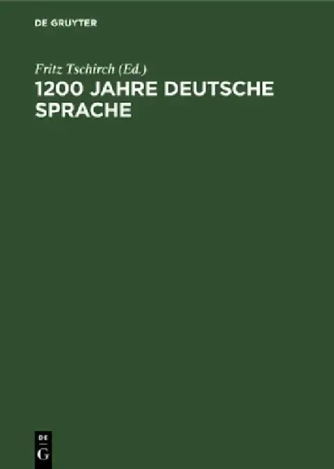 Cover of 1200 Jahre Deutsche Sprache