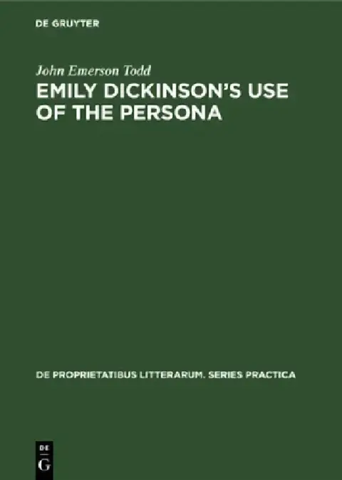 Cover of Emily Dickinson's Use of the Persona