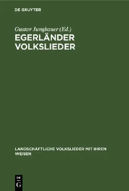 Cover of Egerländer Volkslieder