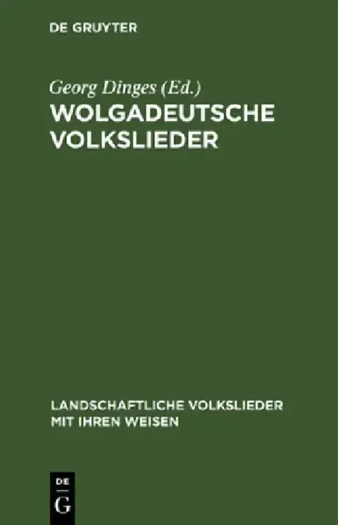 Cover of Wolgadeutsche Volkslieder