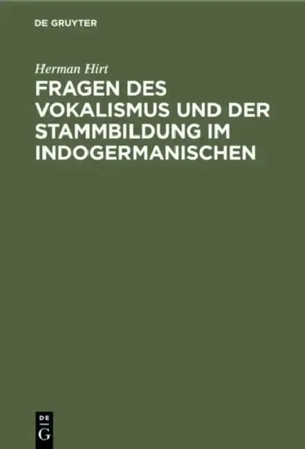 Cover of Fragen Des Vokalismus Und Der Stammbildung Im Indogermanischen