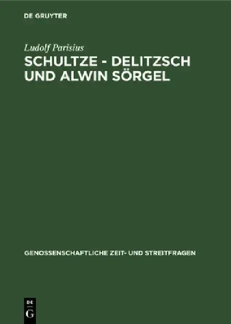 Cover of Schultze - Delitzsch Und Alwin Sörgel