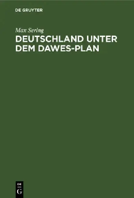 Cover of Deutschland Unter Dem Dawes-Plan