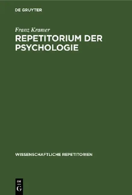 Cover of Repetitorium Der Psychologie