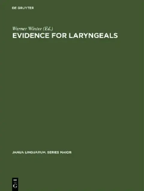 Cover of Evidence for Laryngeals