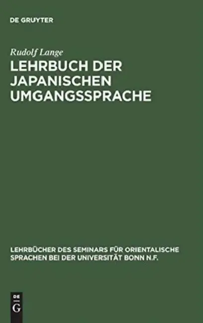 Cover of Lehrbuch der japanischen Umgangssprache