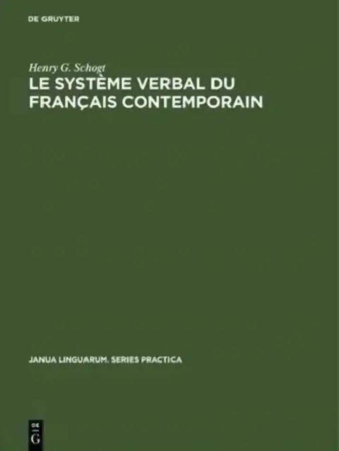 Cover of Le système verbal du français contemporain