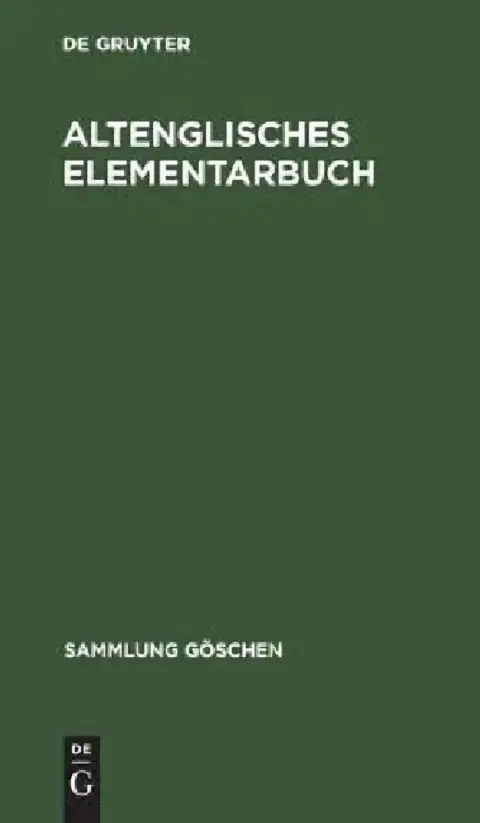 Cover of Altenglisches Elementarbuch