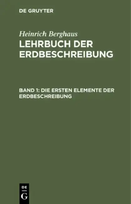 Cover of Die Ersten Elemente Der Erdbeschreibung