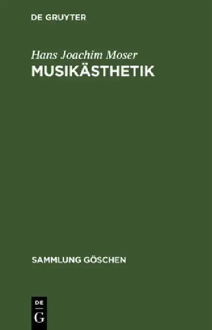 Cover of Musikästhetik