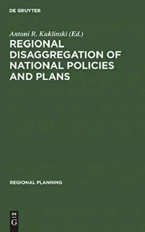 Cover of Regional Disaggregation of National Policies and Plans
