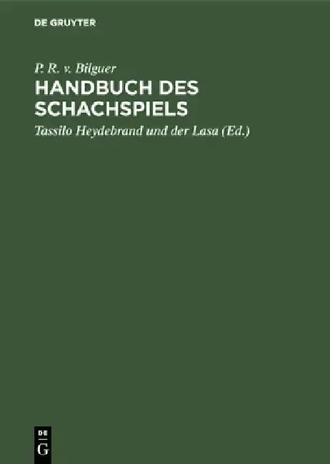 Cover of Handbuch des Schachspiels