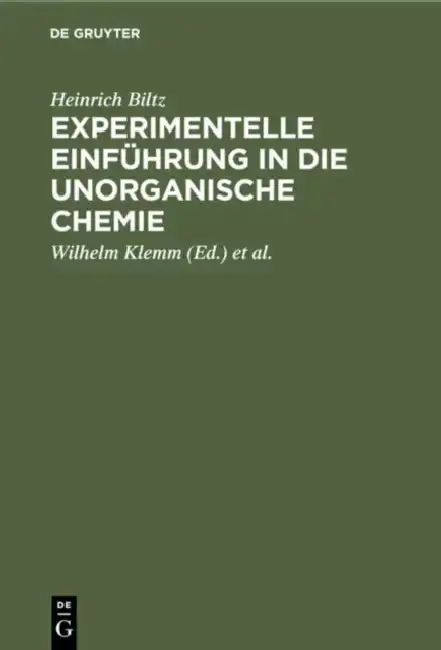 Cover of Experimentelle Einführung in Die Unorganische Chemie
