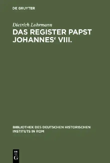 Cover of Das Register Papst Johannes' VIII