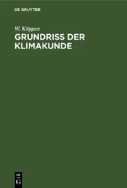 Cover of Grundriß Der Klimakunde