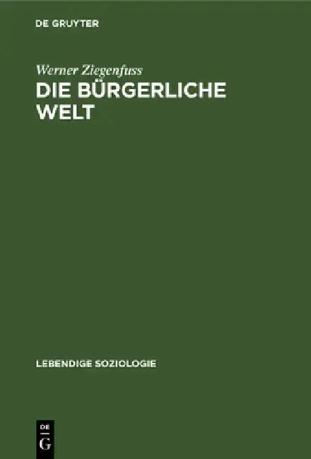 Cover of Die Bürgerliche Welt