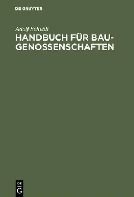 Cover of Handbuch für Baugenossenschaften