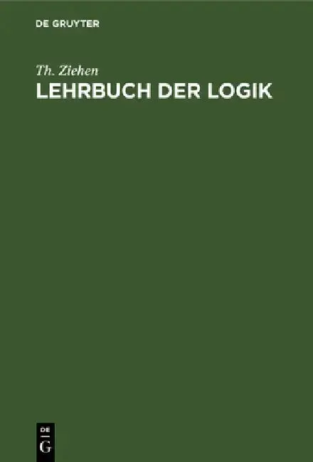Cover of Lehrbuch Der Logik