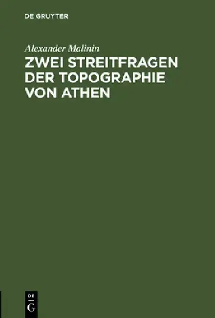 Cover of Zwei Streitfragen der Topographie von Athen