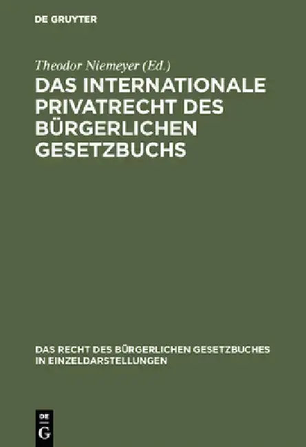 Cover of Das internationale Privatrecht des Bürgerlichen Gesetzbuchs