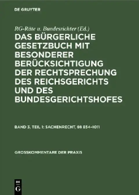 Cover of Sachenrecht, §§ 854-1011
