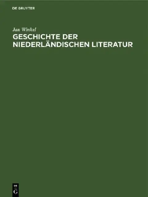 Cover of Geschichte Der Niederländischen Literatur