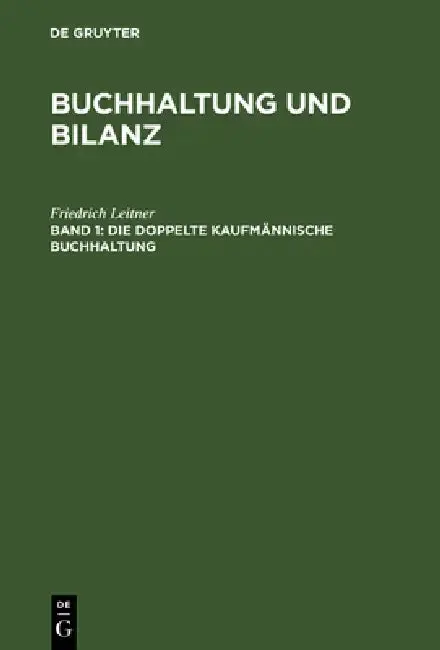 Cover of Buchhaltung und Bilanz, Band 1, Die doppelte kaufmännische Buchhaltung